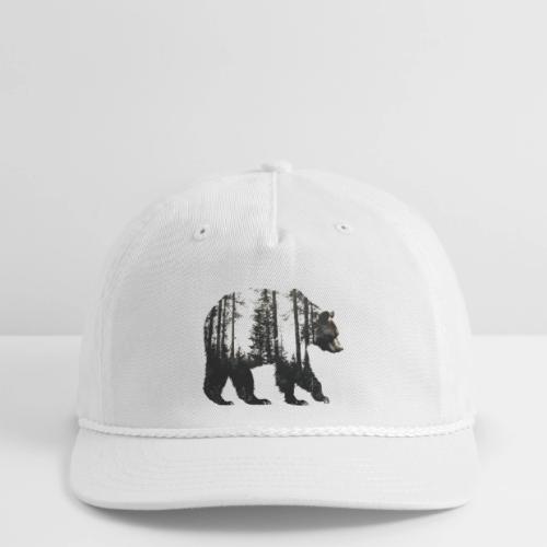 Evergreen Bear Silhouette - Vintage Washed Rope Cap