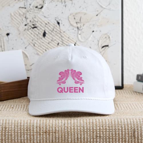 Queenlisse™ Signature Crown T-Shirt – Elegant - Vintage Washed Rope Cap