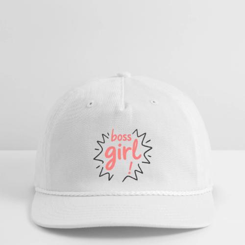 Boss Girl Bold Feminist Statement - Vintage Washed Rope Cap