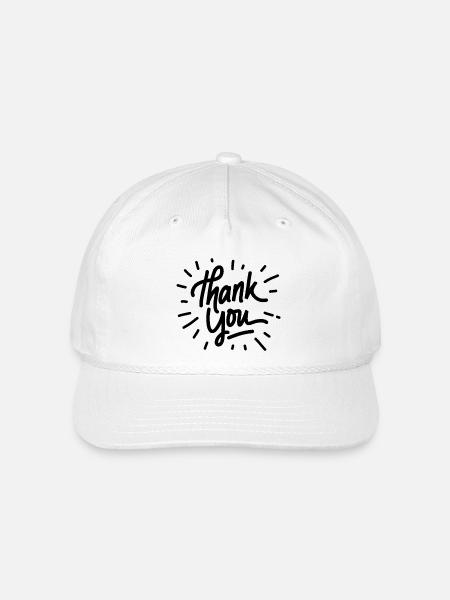 Thank you - Vintage Washed Rope Cap - white