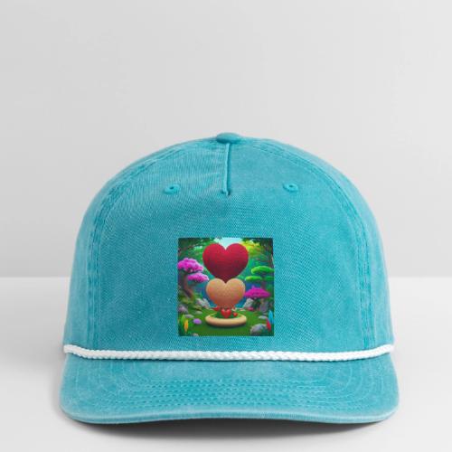 Double Heart, fantasy, nature and fantasy - Vintage Washed Rope Cap