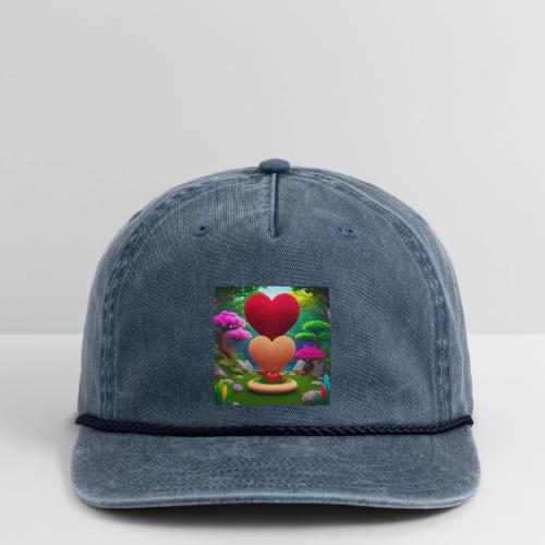 Double Heart, fantasy, nature and fantasy - Vintage Washed Rope Cap