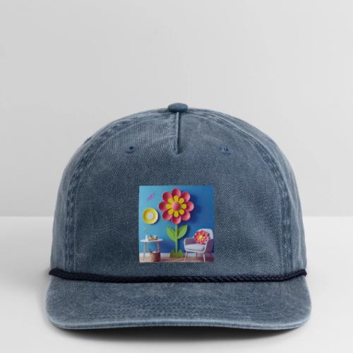 Flower design and harmony of environmental well-be - Vintage Washed Rope Cap