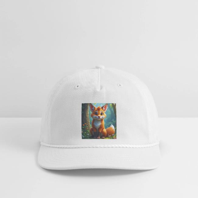Magical fantasy fox in enchanted forest scene