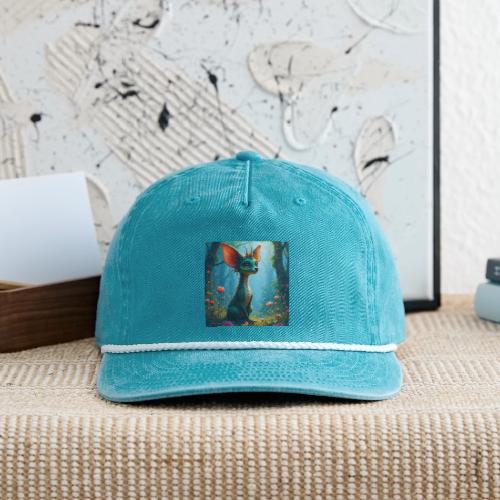 Fantasy Forest Character with Magical Vibe - Vintage Washed Rope Cap