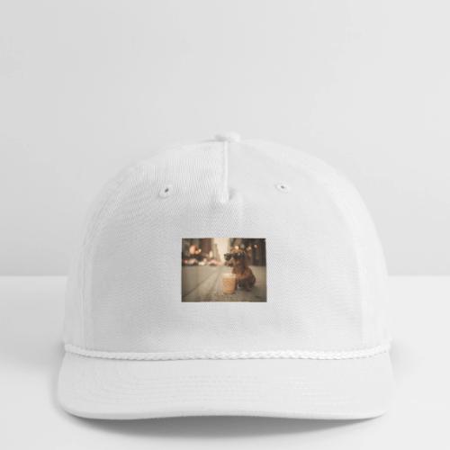 Funny Dachshund Iced Coffee Lover Tee - Vintage Washed Rope Cap