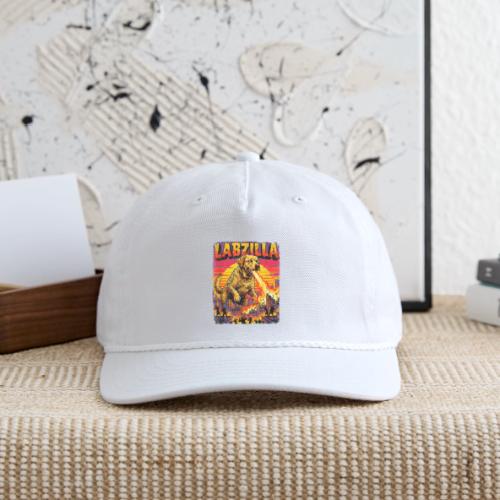 Labzilla Giant Yellow Labrador Monster Tee - Vintage Washed Rope Cap