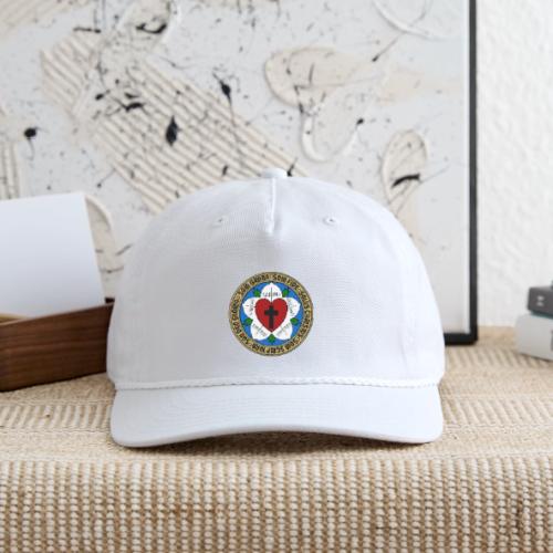 Luther Rose Five Solas Shirt–Christian Reformation - Vintage Washed Rope Cap