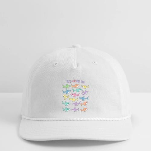 It’s Okay To – Cute Pastel Shark - Vintage Washed Rope Cap