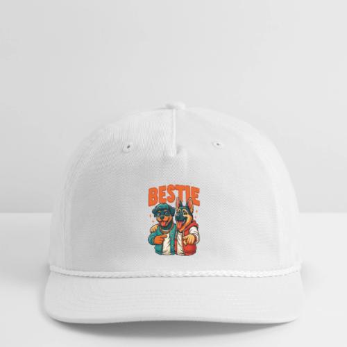 Hip Hop Dog Besties Shirt for Friends & Pet Lovers - Vintage Washed Rope Cap