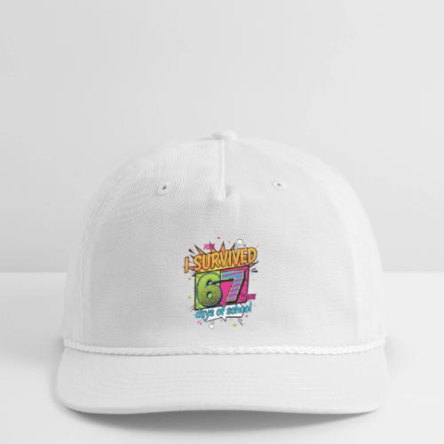 I Survived 67 Days of School T-Shirt – Funny Teach - Vintage Washed Rope Cap