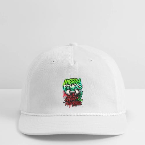 Merry Fitness Christmas Gym Humor - Vintage Washed Rope Cap