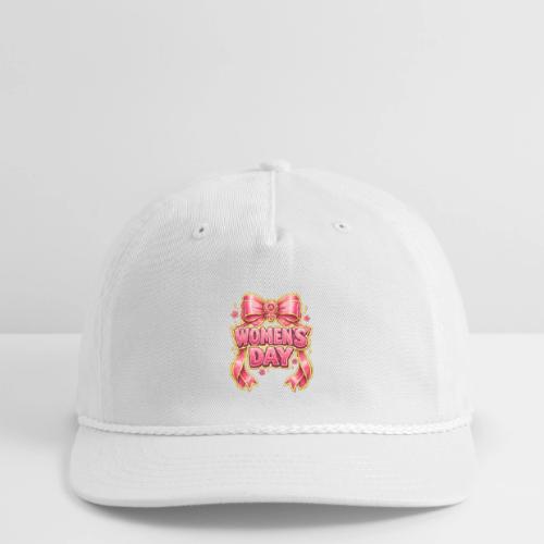 Cute Pink Bow Women’s Day Feminist Symbol - Vintage Washed Rope Cap