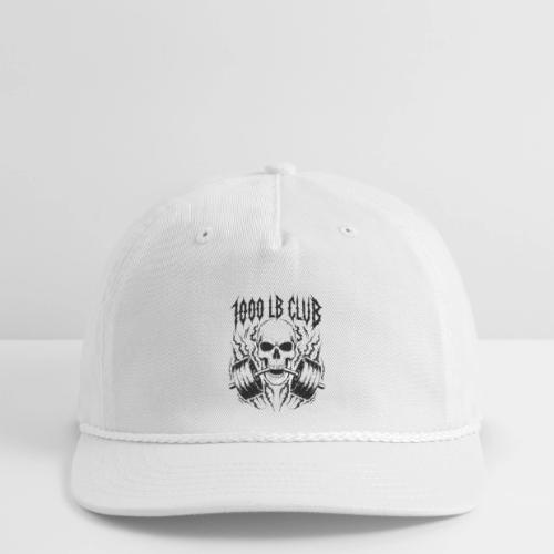 1000 LB Club Skull Barbell Powerlif - Vintage Washed Rope Cap