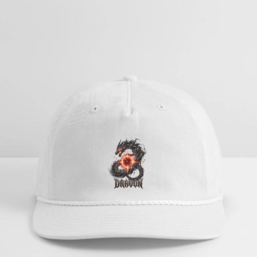 Dravon Fire Dragon Dark Fantasy Graphic T-Shirt - Vintage Washed Rope Cap