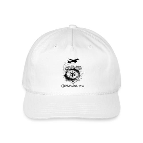 Wanderlust 2026 T-Shirt | Minimalist Travel Plane - Vintage Washed Rope Cap