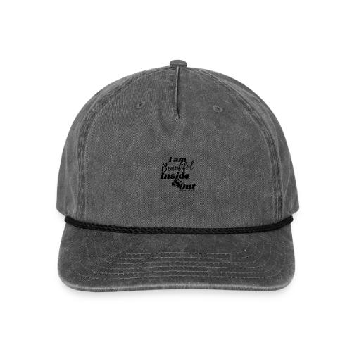 I am Beautiful - Inside and Out | Black Type - Vintage Washed Rope Cap
