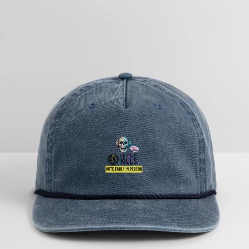 Collectivism Kills Transparent -black font - Vintage Washed Rope Cap