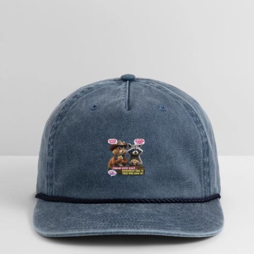 Freedom Squirrel and Raccoon - Vintage Washed Rope Cap