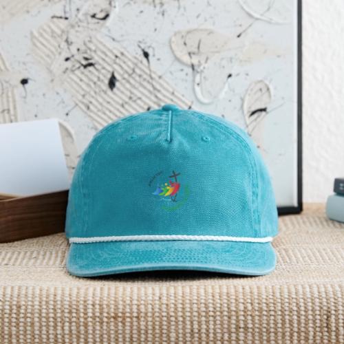 pilgrims of hope 2025 logo (Jubilee Year 2025) - Vintage Washed Rope Cap
