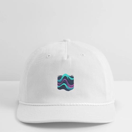 Abstract Wavy Ocean Pattern - Vintage Washed Rope Cap