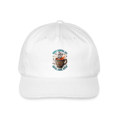 Mom's Survival Kit Tee | Coffee Chaos - Vintage Washed Rope Cap