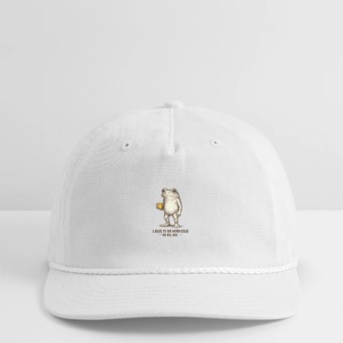 Weird Stuff Frog Coffee Humor - Vintage Washed Rope Cap