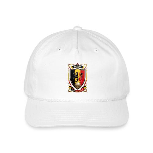 Belgium Lion Crest T-Shirt, Belgian Flag Gift - Vintage Washed Rope Cap