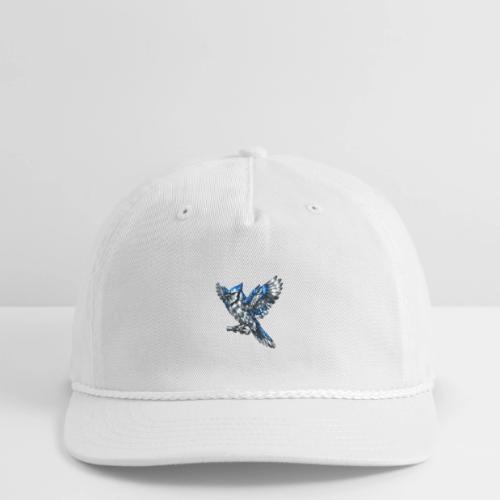 Silver Blue Jay Open Wing Perch - Vintage Washed Rope Cap