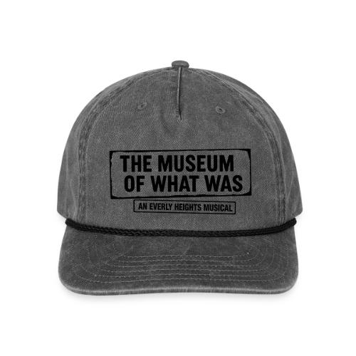 Museum of What Was Logo (Black) - Vintage Washed Rope Cap