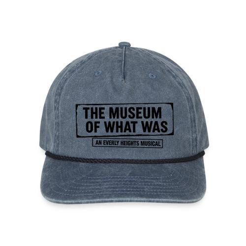 Museum of What Was Logo (Black) - Vintage Washed Rope Cap