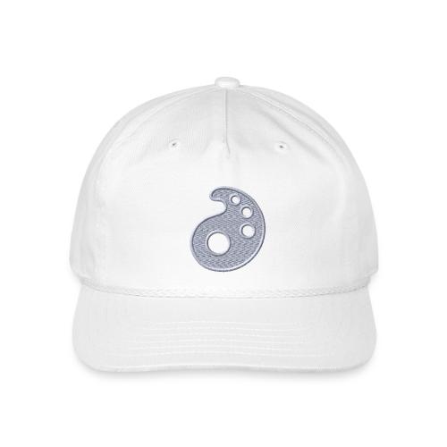 White Embroidered Palette - Vintage Washed Rope Cap