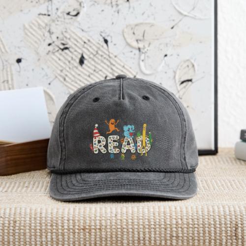 Whimsical READ Kids Cartoon - Vintage Washed Rope Cap