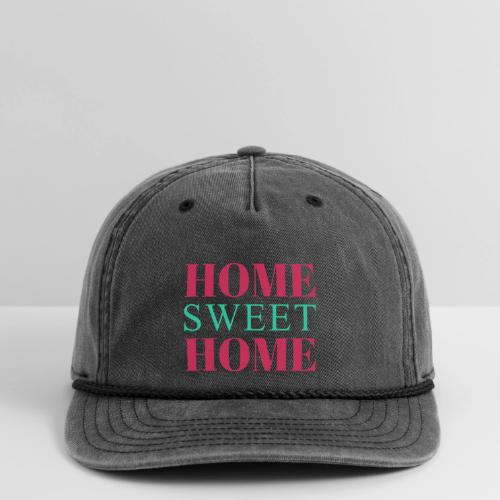 Home Sweet Home Typography Design - Vintage Washed Rope Cap