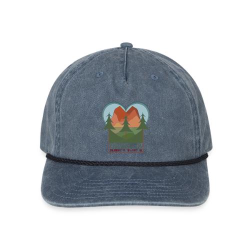 Cohasset, Ca Lat/Long - Full Color Option - Vintage Washed Rope Cap