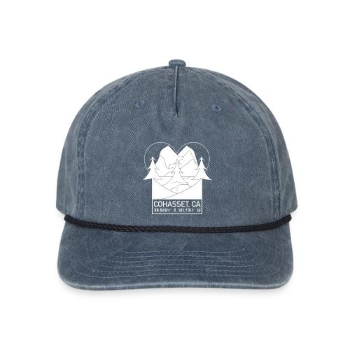 Cohasset Lat/Long - Whiteout - Vintage Washed Rope Cap