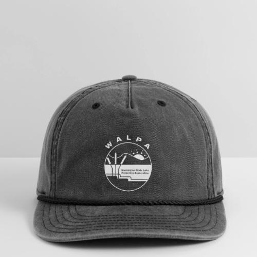 white logo - Vintage Washed Rope Cap