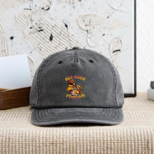 Eat More Popcorn - Vintage Washed Rope Cap