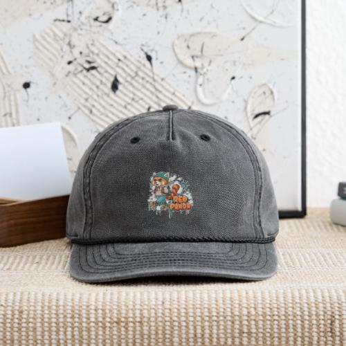 Red Panda Street Graffiti Vibes - Vintage Washed Rope Cap