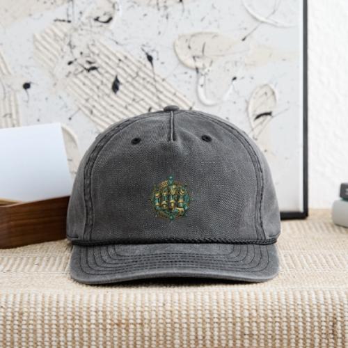 Cyberpunk Power Robot Hand - Vintage Washed Rope Cap