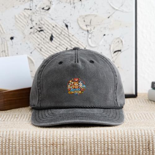 Pet Lover Forever Cute Cats & Dogs - Vintage Washed Rope Cap