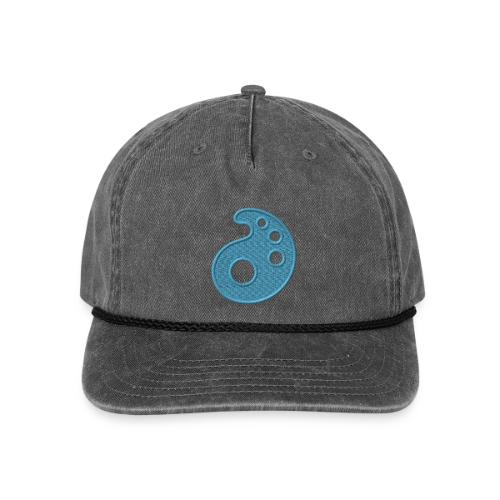 AOEU Blue Embroidered Palette - Vintage Washed Rope Cap