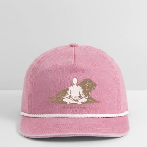 Silence Builds Kings Meditation Lion - Vintage Washed Rope Cap