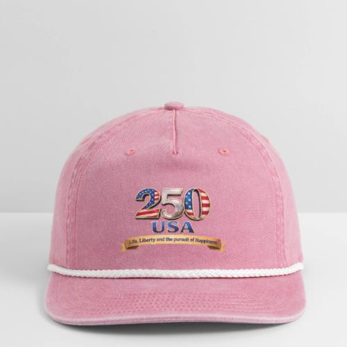 250 USA Liberty Banner - Vintage Washed Rope Cap