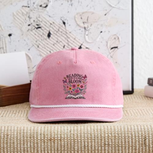 Reading Helps Your Mind Bloom - Vintage Washed Rope Cap