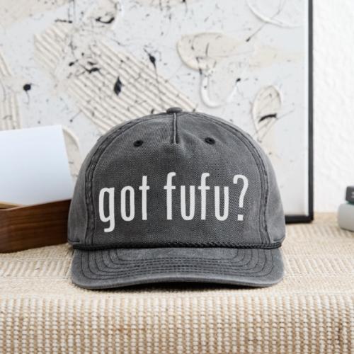 gotfufu-white - Vintage Washed Rope Cap