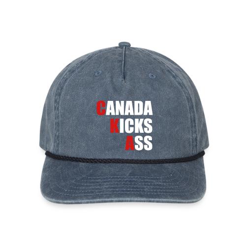 Canada Kicks Ass Vertical - Vintage Washed Rope Cap