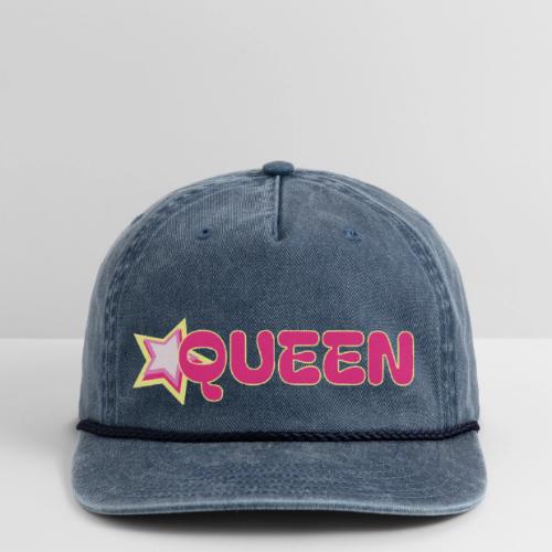 queen high resolution logo transparent 1 - Vintage Washed Rope Cap