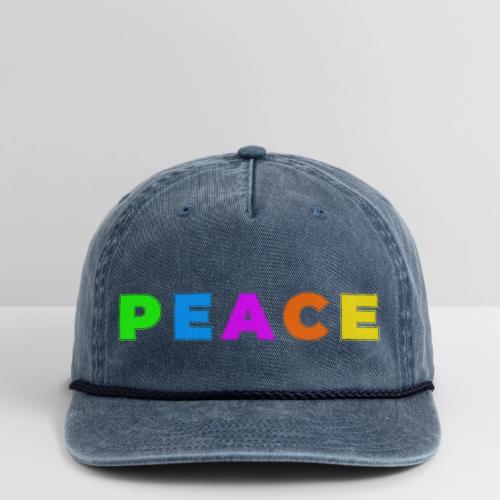 Peace in Every Color - Vintage Washed Rope Cap