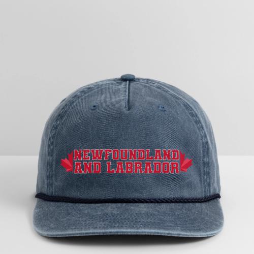 Newfoundland and Labrador with maple leaf - Vintage Washed Rope Cap